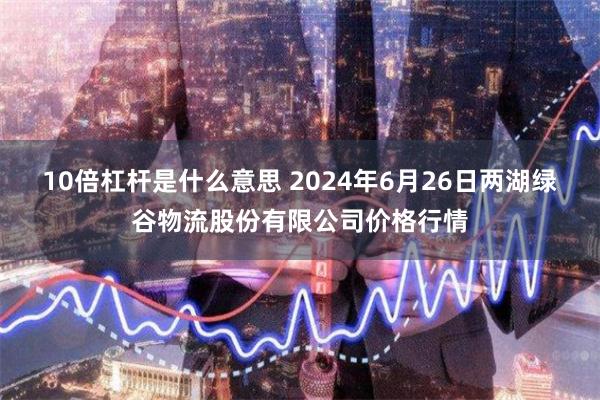 10倍杠杆是什么意思 2024年6月26日两湖绿谷物流股份有限公司价格行情