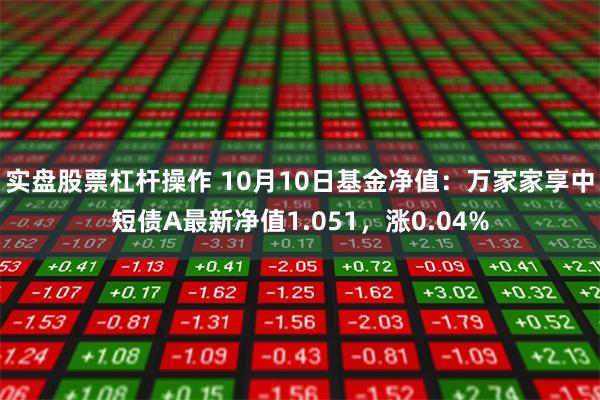 实盘股票杠杆操作 10月10日基金净值：万家家享中短债A最新净值1.051，涨0.04%