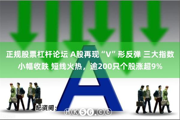 正规股票杠杆论坛 A股再现“V”形反弹 三大指数小幅收跌 短